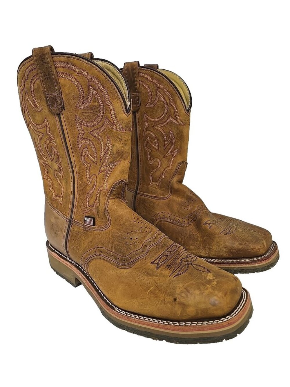 Double H Men's DH3567 (USA) 11" Steel Toe  USA Western Work Boot Brown Size 12D